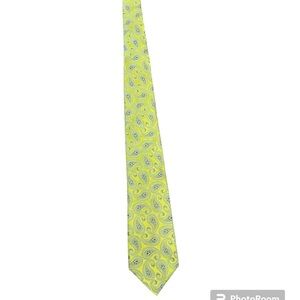 Countess Mara  Paisley tie in green and blue 100% silk